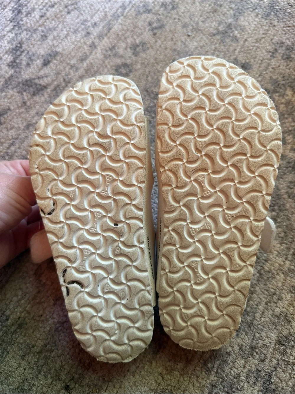 Birkenstock Kids Cream Double-Buckle Slide Sandals